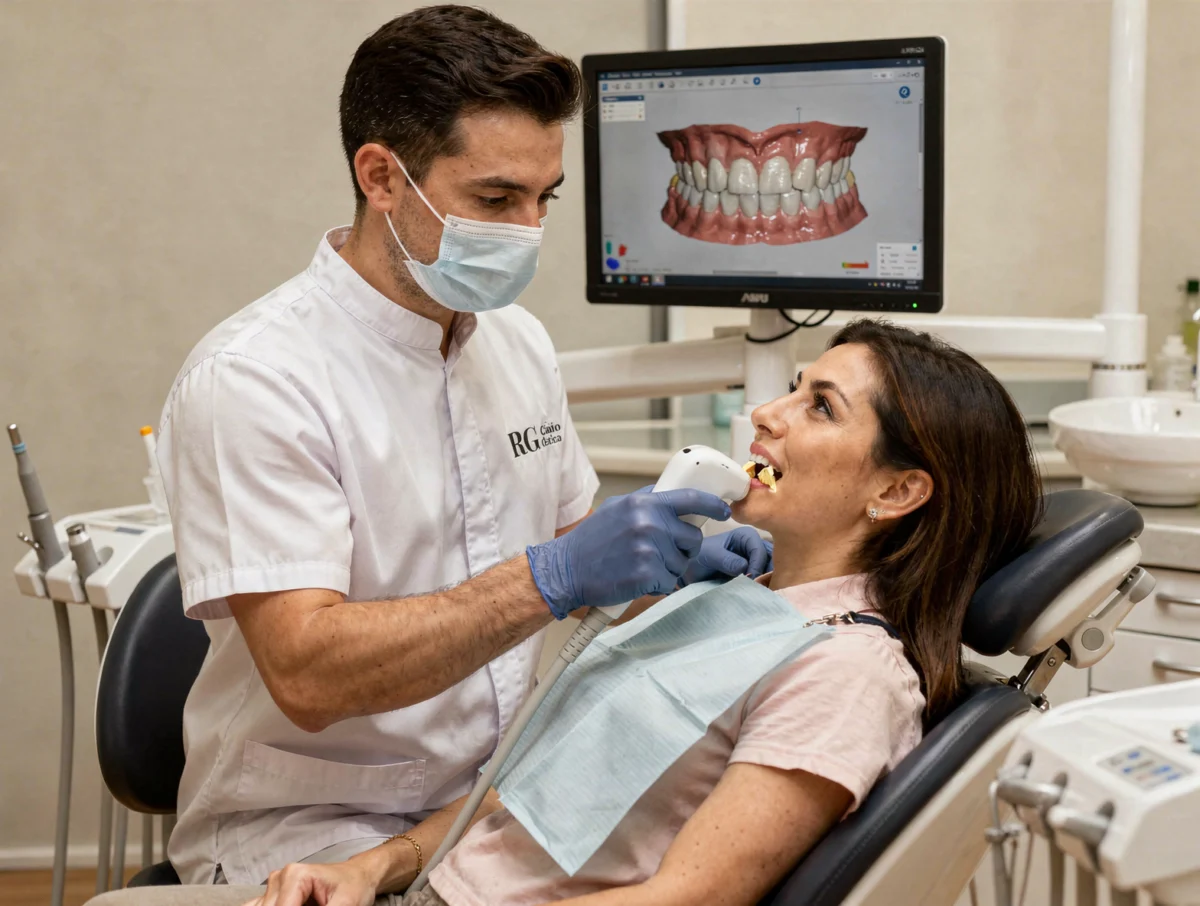 Registro digital para un caso con fractura dental Escaneo dental en paciente con fractura frontal