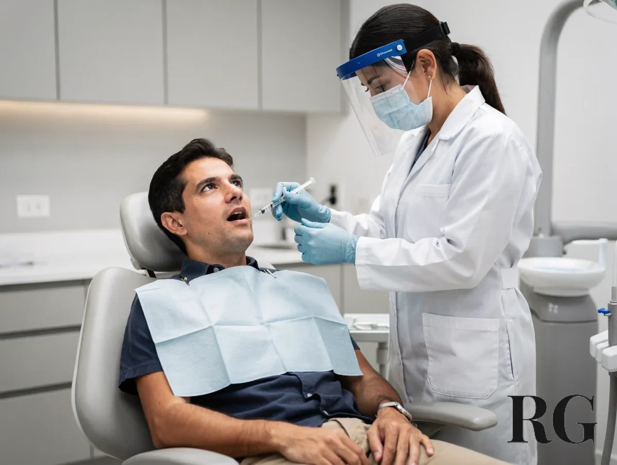 Paciente listo para una extracción de cordales en Parque de la 93 dentro de un consultorio dental